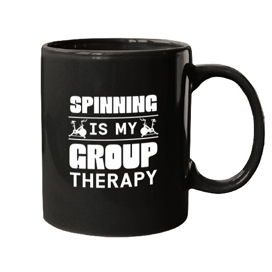 Spinning Class Spinning is my group therapy Spin Mugs