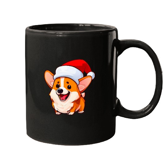 Santa Corgi Dog Dad Mom Boy Girl Christmas 1 Mugs