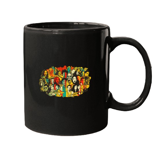 LGBTQ Icons Through History Retro Collage Illustration Mugs