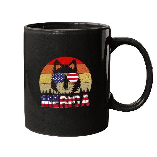 Liberty Freedom vintages Design Merica Husky Mugs