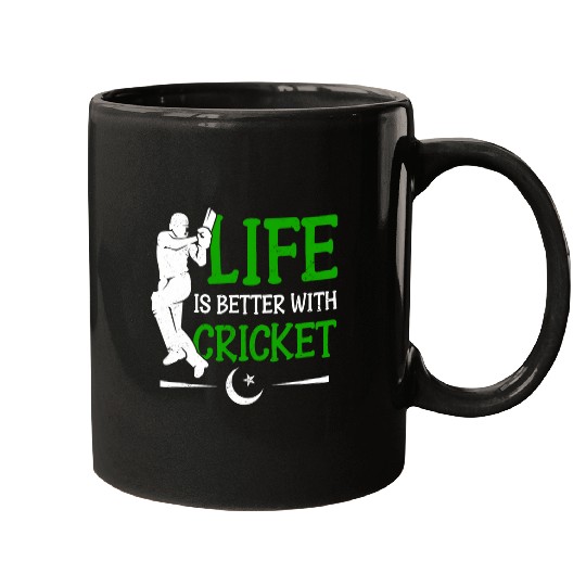 Life Is Better With Cricket Cricketer Cricket Player Mugs