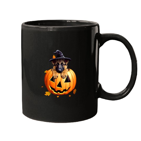 German Shepherd Puppy Halloween Magic Mugs