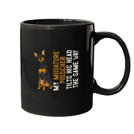 Miniature Pinscher Min Pin Dog 3 Mugs