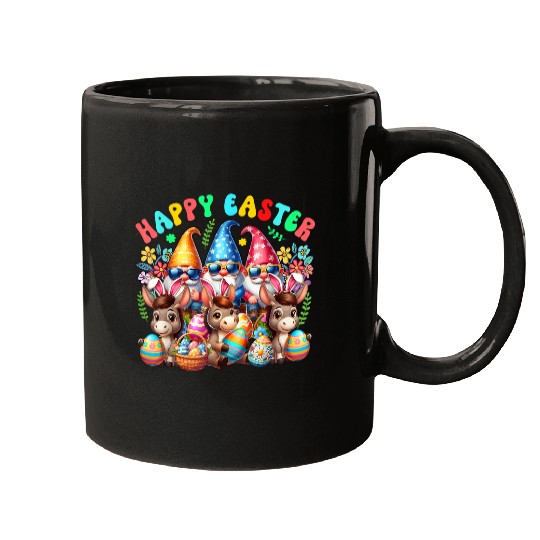 Discover Happy Easter Squad Three Gnomes Bunny Donkeys Hunting Eggs Mugs