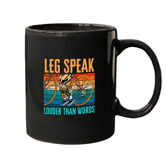 Strength and Stamina Muscular Legs Design Cycling Mugs