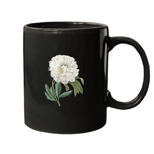 Discover PierreJosephRedoute White Peony Paint Flower Gardener Mugs