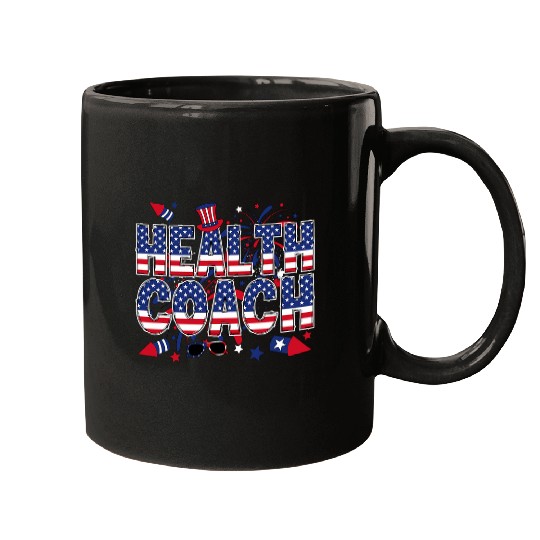 Discover 4th Of July Health Coachs American Flag Health Coaching Mugs