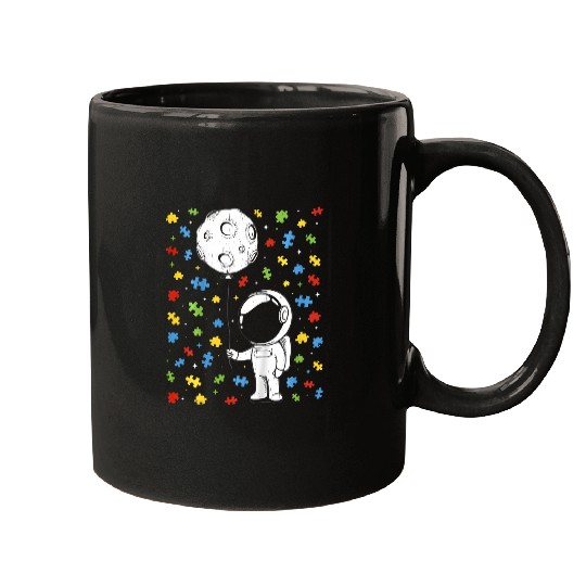 Kids Astronaut Balloon Tee Autism Awareness Space Kids Boy Gifts Mugs