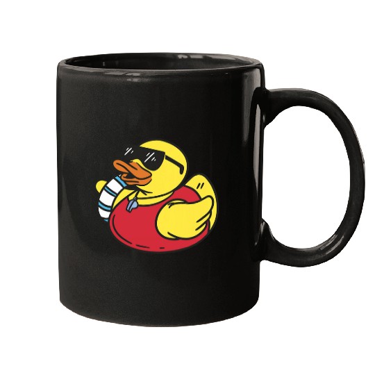 Rubber Duckie Duck Summer Pool Lifeguard Duck Camp Safety Mugs