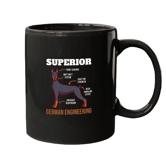 Superior German Engineering Dog Doberman Pincher 1 Mugs