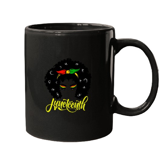 Juneteenth Real Independence African American Pride Mugs