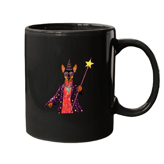 Miniature Pinscher Wizard Funny Dog Magic 2 Mugs