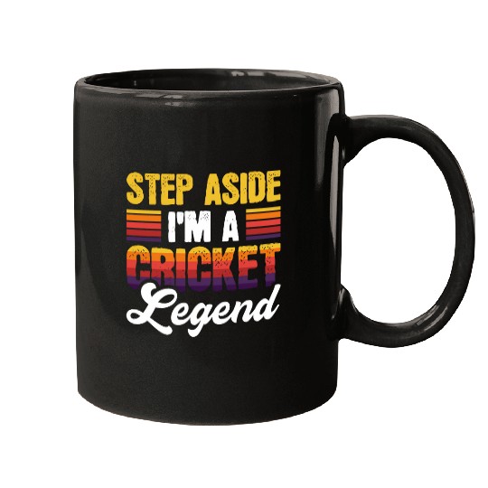 Step Aside Im a cricket legend 2 Mugs