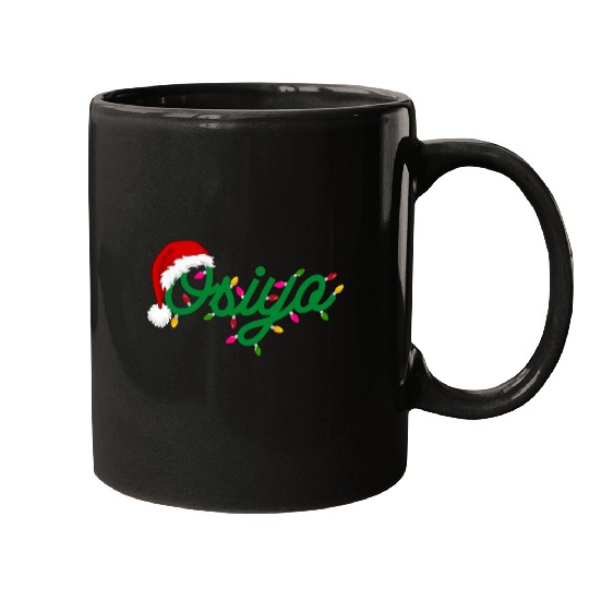 Native American Osiyo Cherokee Language Christmas Top Mugs