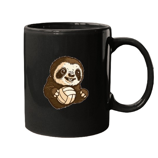 Volleyball Beach Vball Volleyball Sloth 2 Mugs