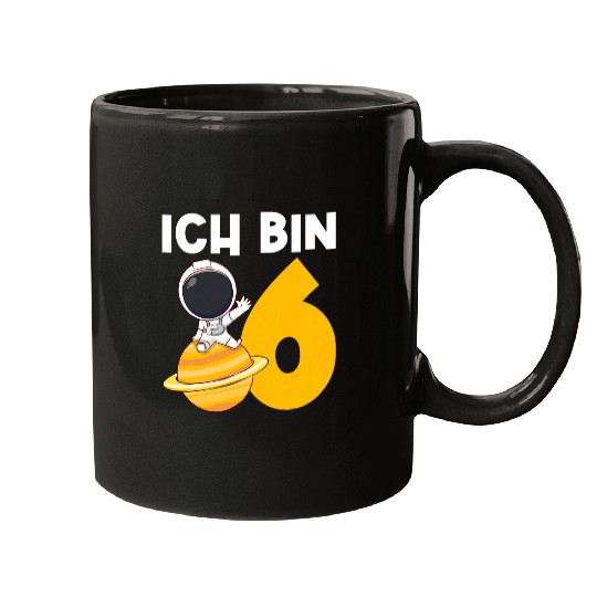 Ich bin 6 6 Geburtstag Astronaut Mugs
