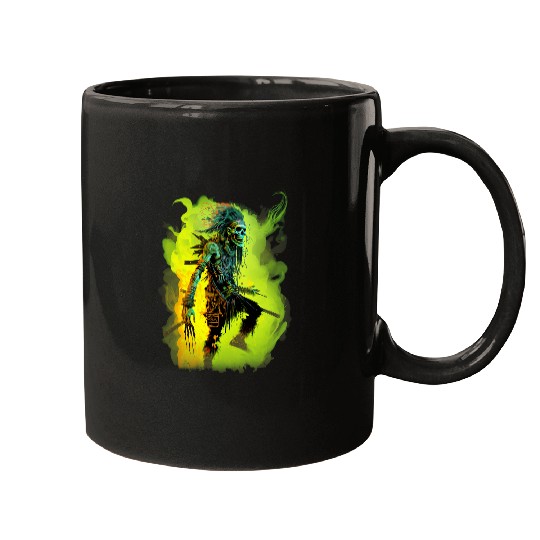 UnDeads Native American Warrior Splatter Graphic Mugs