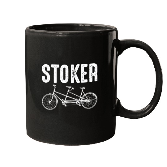 Tandem Bike Stoker Funny Couple Cycling Tandem Bike Captain Mugs