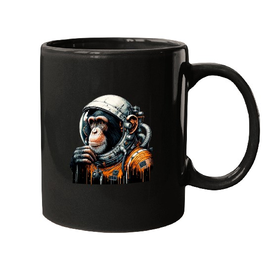 space vintages travel astronaut monkey astronaut Mugs