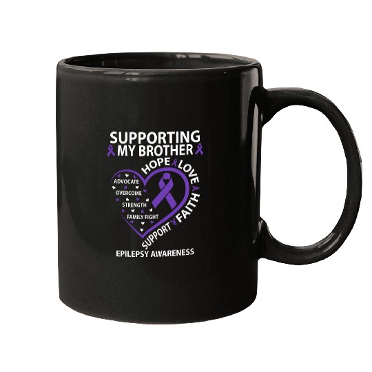 Supporting My Brother Epilepsy Awareness Brother Sister Mugs