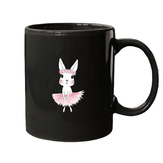Sweet Dancing Ballerina Bunny Ballet Rabbit Girl For Kids Mugs