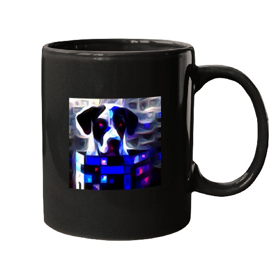 Dog Great Dane digital artwork funny dog lover Great Dane dog T-Shirt Mugs