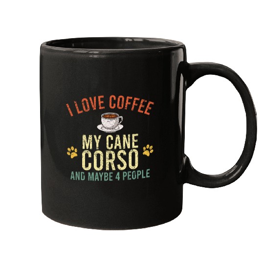 Love Coffee Dog Owner caffeines Cappuccino Doggy Cane Corso Mugs