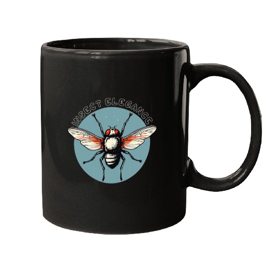 Insect Elegance Flies Souvenir Buzz Entomology Souvenir Mugs