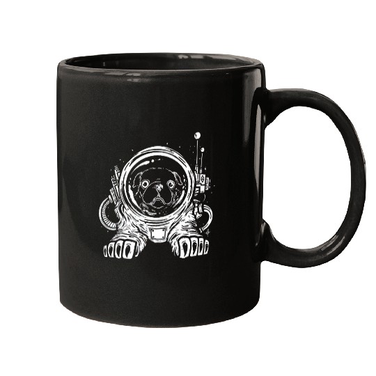 Space Pug Funny For Men Women Mugs