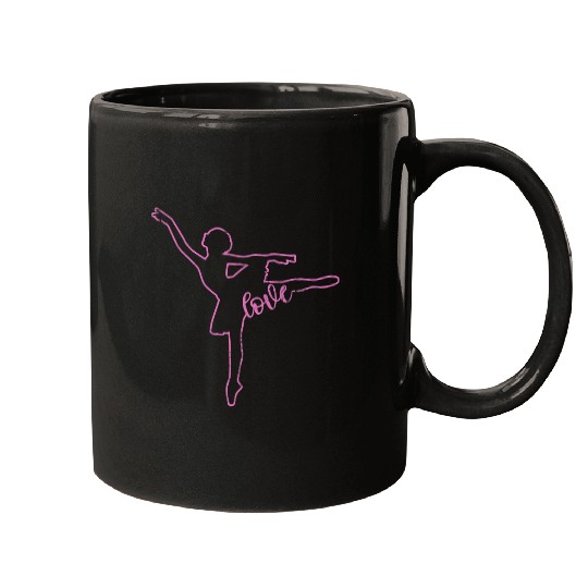 Love Ballet Dancer Ballerina Artistic Dance Dancing Grunge Mugs