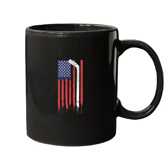 USA Flag Ice Hockey Player Coachs Goalkeeper Sports Lover Mugs