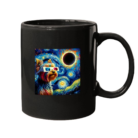 Total Solar Eclipse 2024 Van Gogh Starry Night Yorkshire Mugs