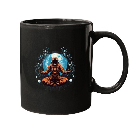 Meditation Yoga Zen Meditated Astronaut Geometric Graphic 9 Mugs
