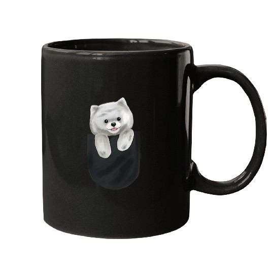 Pomeranian In A Pocket Dog Lover Puppy Lover Pet Owner Mugs