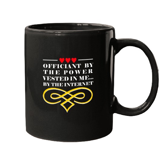 Officiant by Power Vested in Me Priest Wedding Mugs