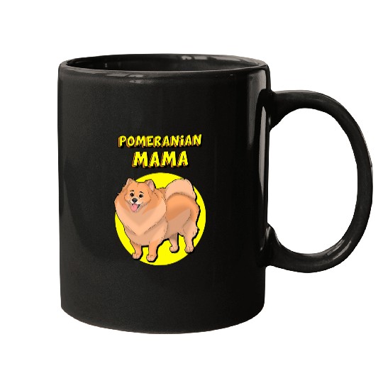 Pomeranian Mama Red Pomeranian Dog Mother Mugs