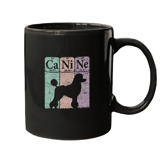 Poodle Dog Periodic Table Elements Dog Lover Canine 1 Mugs