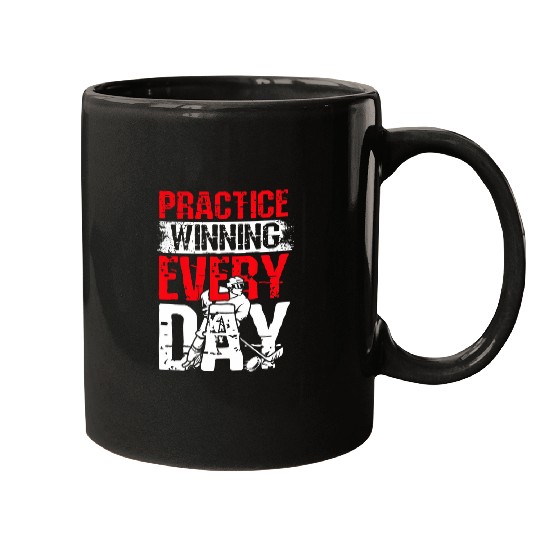 Ice Hockey Coachs Hockey Player Practice winning everyday 21 Mugs