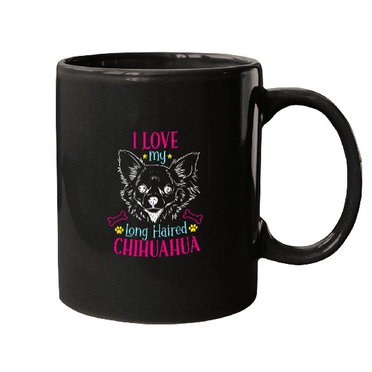 Long Haired Chihuahua Love Dog Owner Chihuahua Lover Mugs