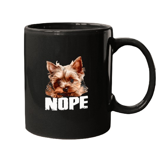 Tiny Tails Big Style Yorkshire Terrier Nope Extravaganza Mugs