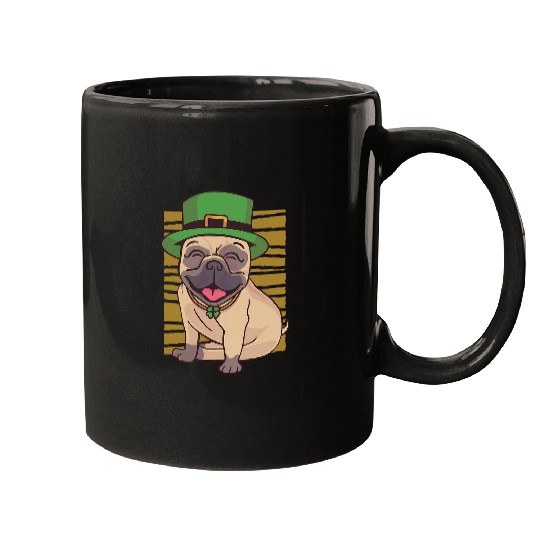 St Patricks Day Men Women Boys Girls Dog Pug Mugs