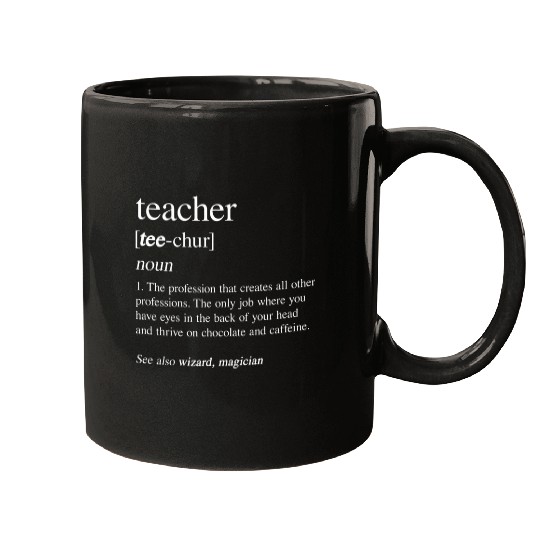 Teacher Definition Wizard Magician Mugs