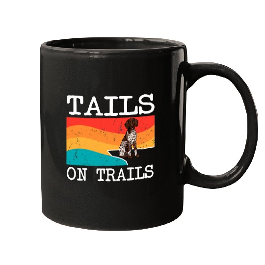 Tails On Trails German Shorthaired Pointer Dog Funny Hiking Mugs