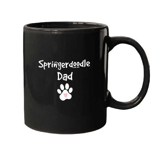 Springerdoodle Dad English Springer Spaniel Poodle Mix Breed Mugs