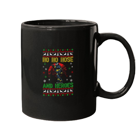 Ho Ho Hose And Heroes Firefighting Firefighter Christmas 21 Mugs