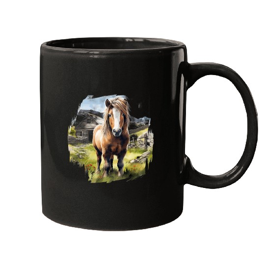 Pony Iceland Horse Shetland Pony Shetty 2 Mugs