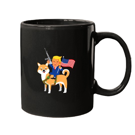 Dog Shiba Inu Trump Shiba Inu guns Merica Election Donald Dog Mom Gift Mugs