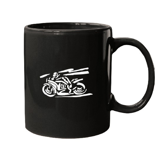 Motorcycle Rider Cafe Racer Sport Bike Riding Race Track Tee 21 Mugs