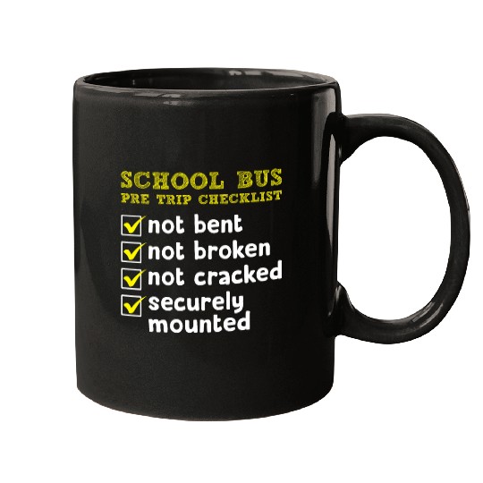 School Bus Pre Trip Checklist Encourage Bus Drive Life Mugs