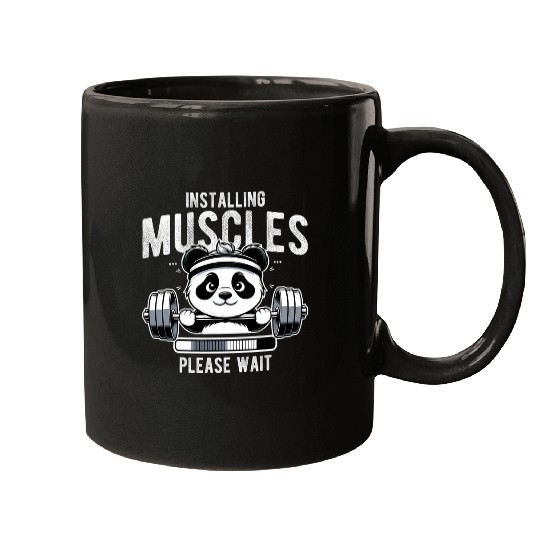 Installing Muscle Building Fitness Panda Weight Lifting Mugs